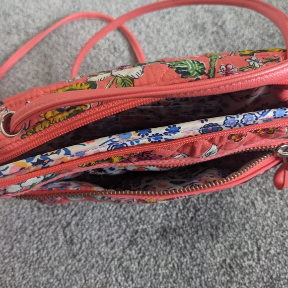 Vera Bradley Coral Floral Little Crossbody - Picture 4 of 5